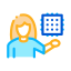 Woman Showing Chip icon