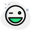 Grinning with sweat drop on face baby icon