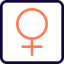 Female medical profile isolated on a white background icon
