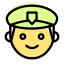 Man police in a duty uniform emoticon icon