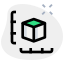 Dimension of xy plot of a cubic shape material icon