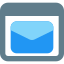 Email messenger on a landing page builder icon