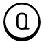 Circled Q icon