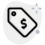 Dollar money label for shopping mall price tag icon