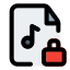 Lock music play file for personal use icon