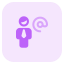 Businessman using company email address for work icon