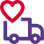 Favorite destination of truck route cargo service icon