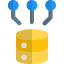 Interconnected network of an small Enterprises digital sharing server icon