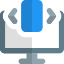 Adjust screen slider horizontally of a computer monitor icon