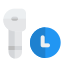 Battery left indicator of the earbuds isolated on a white background icon