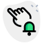 外部通知铃标识与手指隔离在白色背景触摸绿色塔尔维沃 icon