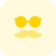 Funny party mask with dandy mustache icon