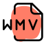 WMV is the compressed video format and media audio is the compressed audio format icon
