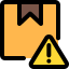 Hazard symbol on a logistic website portal icon