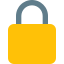 Private access padlock for safety and guard icon