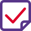 Ballot paper voting with checkmark, election paper. icon