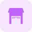 Small storage with facility for equipment layout icon