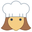 Cocinero de sexo femenino icon