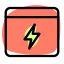 Energy and production of electricity online on website icon