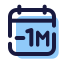 Minus 1 Monat icon