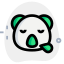 Koala snoring with sweat drop from nose icon