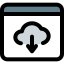Cloud Computing download button under the landing page template icon