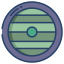 Round Wood Shield icon