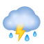 Wolke-mit-Blitz-und-Regen icon