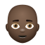 kahlköpfiger Mann mit dunkler Hautfarbe icon