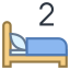 Dos camas icon