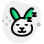 Sleeping rabbit emoticon pictorial representation shared on messenger icon