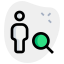 Fresher searching for a new job - magnifying glass icon