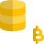 Private Bitcoin server with worldwide access center icon