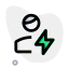 Flash logotype used for profile pictures as a indication of energized icon