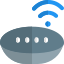 Wireless internet connected home voice assistant speaker icon