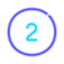 2 en círculo C icon