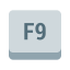 F9 Key icon