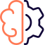 Externe-Einrichtung-einer-Anwendung-mit-Gehirn-Logo-isoliert-auf-einem-weißen-Hintergrund-künstliche-solide-tal-revivo icon