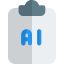 Advanced machine learning research checklist isolated on a white back icon