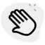 Drop hand gesture isolated on a white background icon