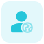 Global profile reach isolated on a white background icon