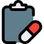 Report and chart notes from the drug list and allergies icon