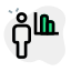 Bar graph chart of the employee sharing the graph icon