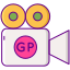 外部 gp 电影剧院 flaticons 线性颜色平面图标 icon