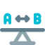 Mass distributed equally on A to B lever section icon