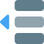 Move document-list object left direction margin line icon