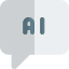 Discussing about artificial intelligence technologies over the Messenger icon