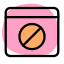 Block or banned sign in a website maker tool icon