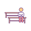 Person Sitting On Bench icon