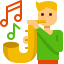 Kid Playing Saxophone icon